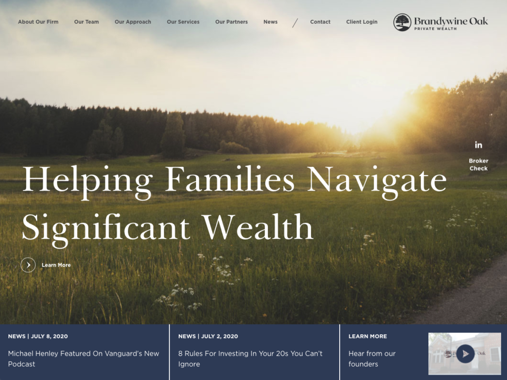 The updated homepage view with style and dynamic content updates