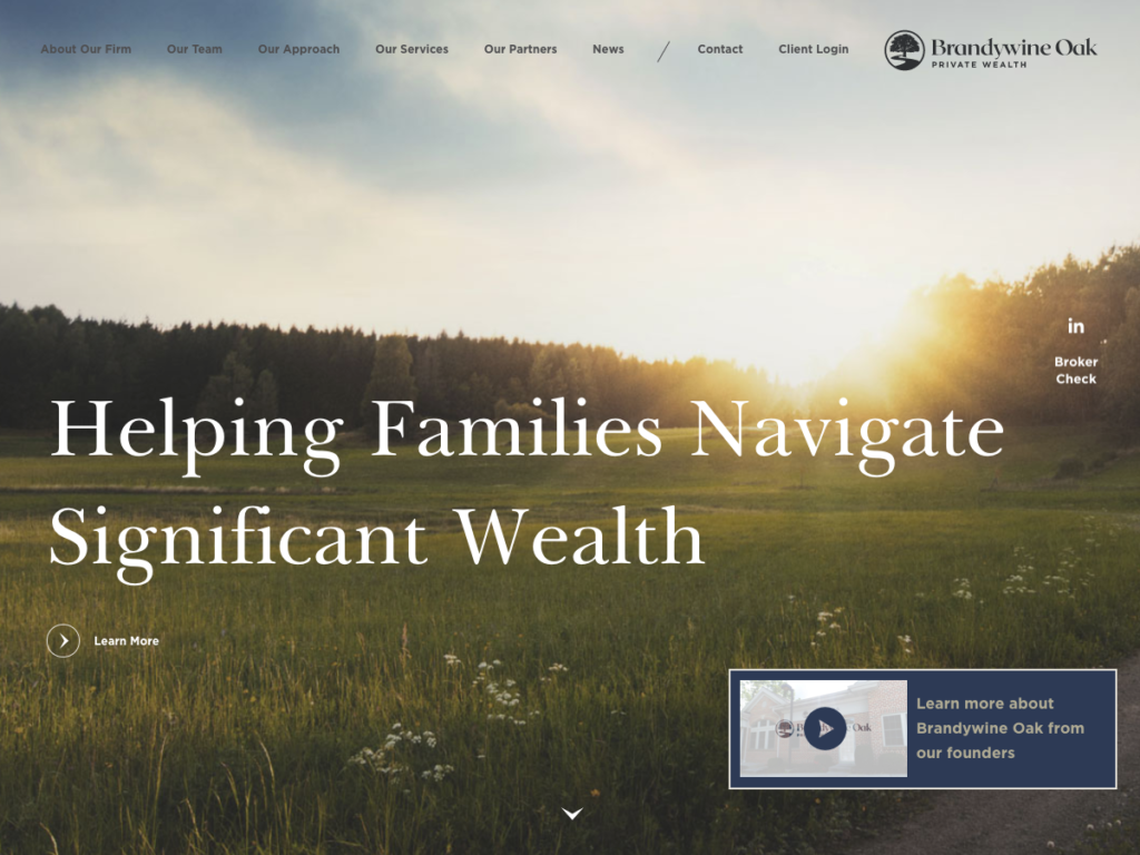 The original homepage view