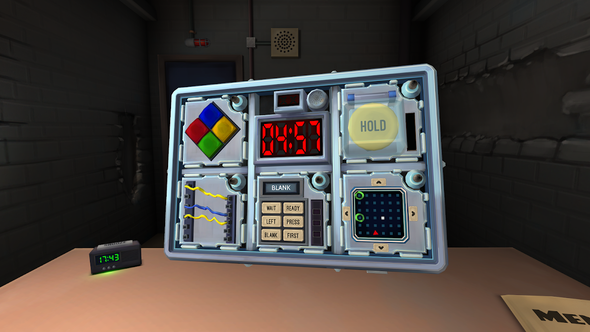 Keep Talking and Nobody Explodes bomb modules with timer